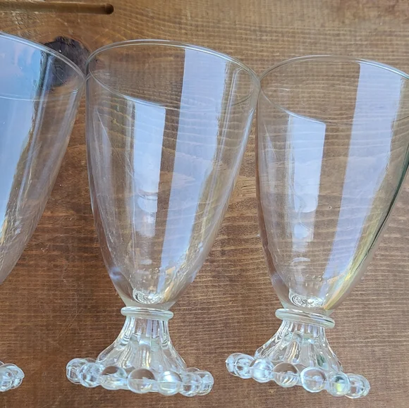 Vintage Anchor Hocking Berwick Vintage Boopie clear water goblets - Picture 7 of 8